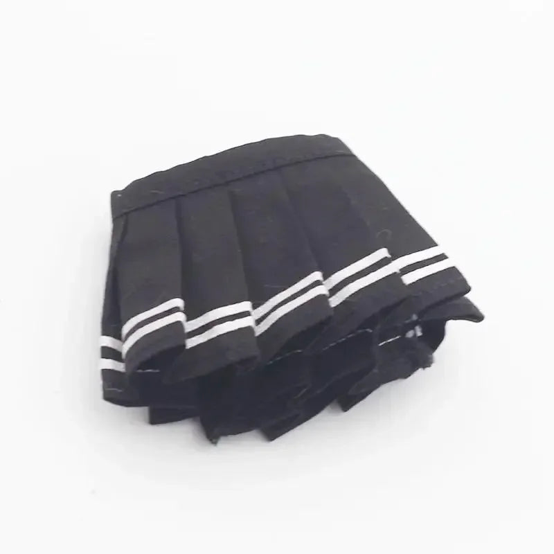 Mini Doll Clothes Outfit Accessories For 15-17cm Labubu V1 V2 V3 Labubu Uniform Set Outfit Skirt and Sweater Sunglasses Clothing