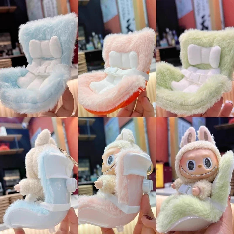 Labubu 15-17cm Doll Seat Labubu Doll Safety Seat Cute Doll Air Outlet Storage High-grade Car Interior Decoration Ornament Gifts