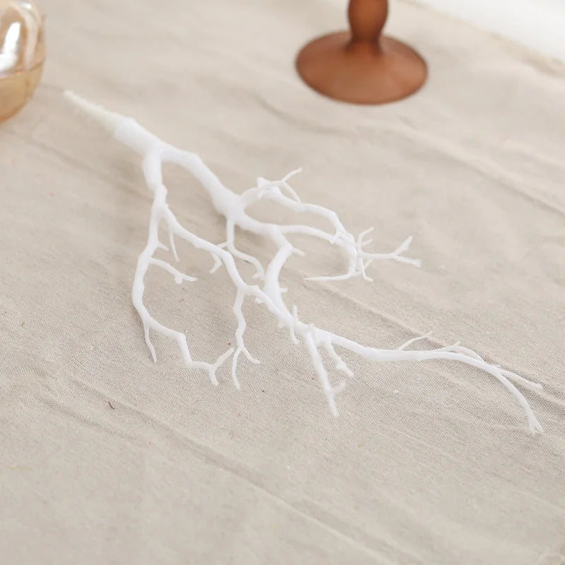 35CM Tree Branch Artificial Plants Plastic Antler Shaped Autumn and Winter Home Table Decor Fake Wedding Christmas Decoration