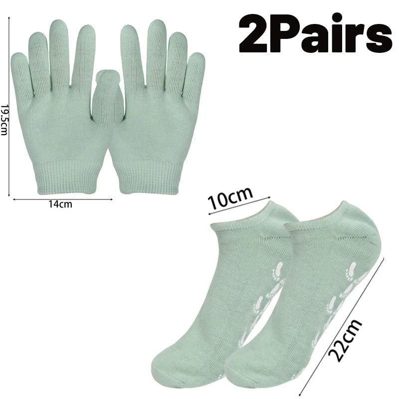 Reusable Moisturizing Mask Socks Exfoliating Anti Crack Silicone Protective Gloves Dry Dead Skin Remover Hand Foot Care Tools