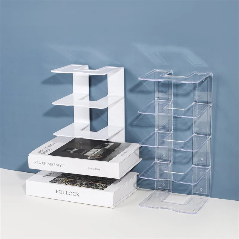 Clear Plastic Purse Handbag Organizer 4 Sections Bag Closet Shelf Divider Purse Display Stand Handbag Storage Organizer Holder