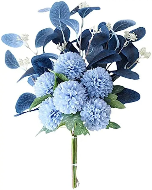 Artificial Flowers Bouquet Hydrangea Fake Flowers Chrysanthemum Silk Flowers Artificial for Decoration Flower Centerpieces