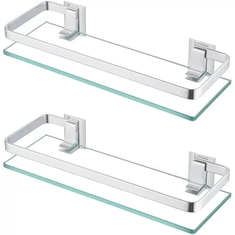 Glass Shelf Bathroom Items Bore Storage Shower Organiser Accessories Organizers Wall Shelves Hardware Fixture Home Improvement