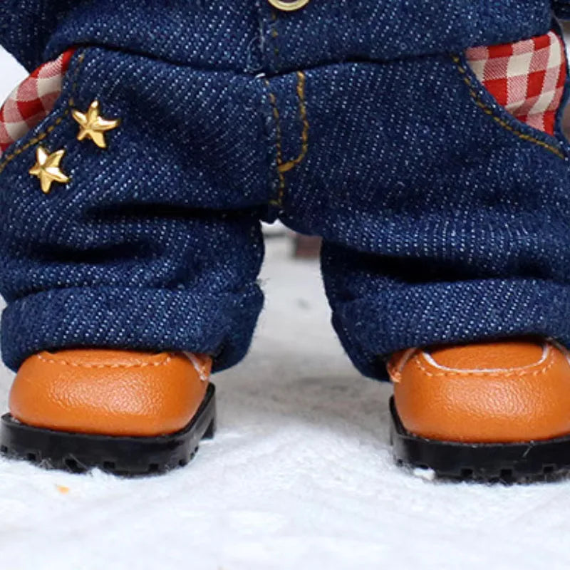 Labubu Ropa 3.0 Western Cowboy Jumpsuit with Hat Set for V1/V2 Labubu Outfit Cute Doll Clothes Accessories Trendy Gift