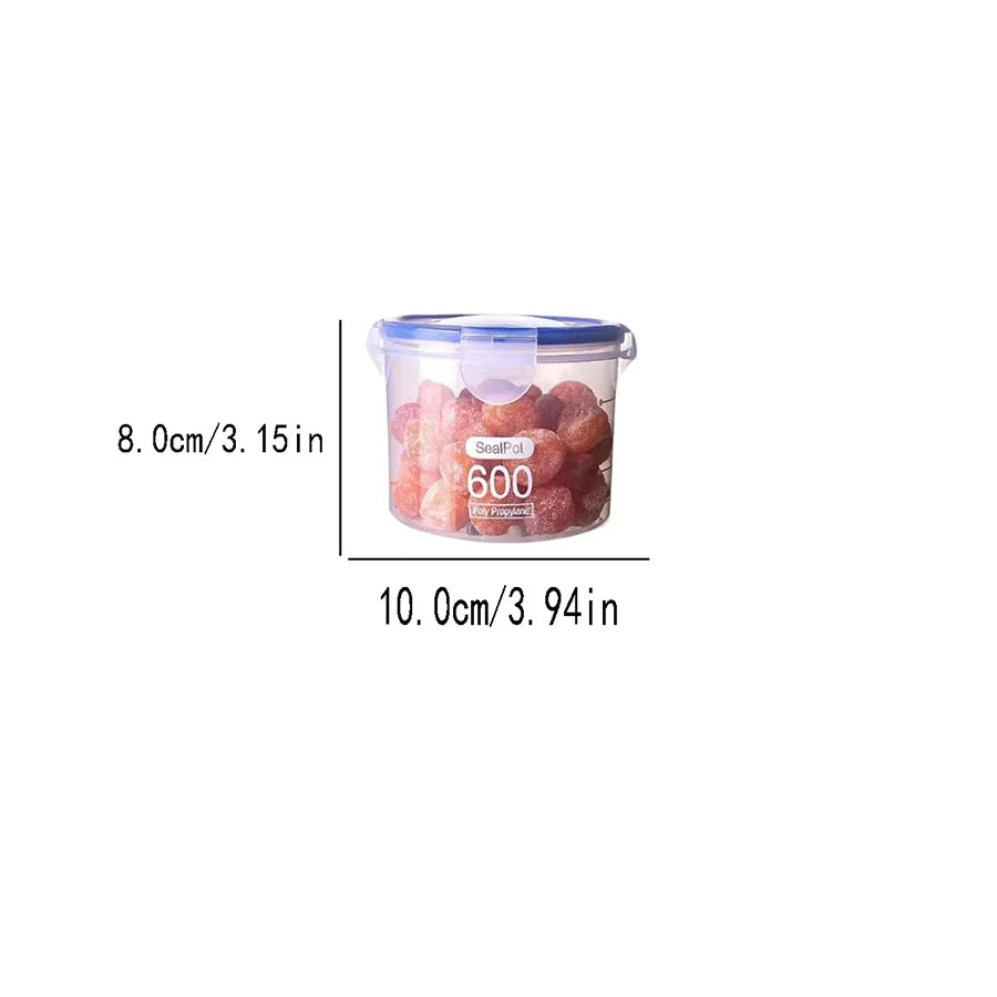 Plastic Food Storage Containers Transparent Rice Dispenser Bucket Cereals Boxes Jars for Bulk Kitchen Organizer Accessory