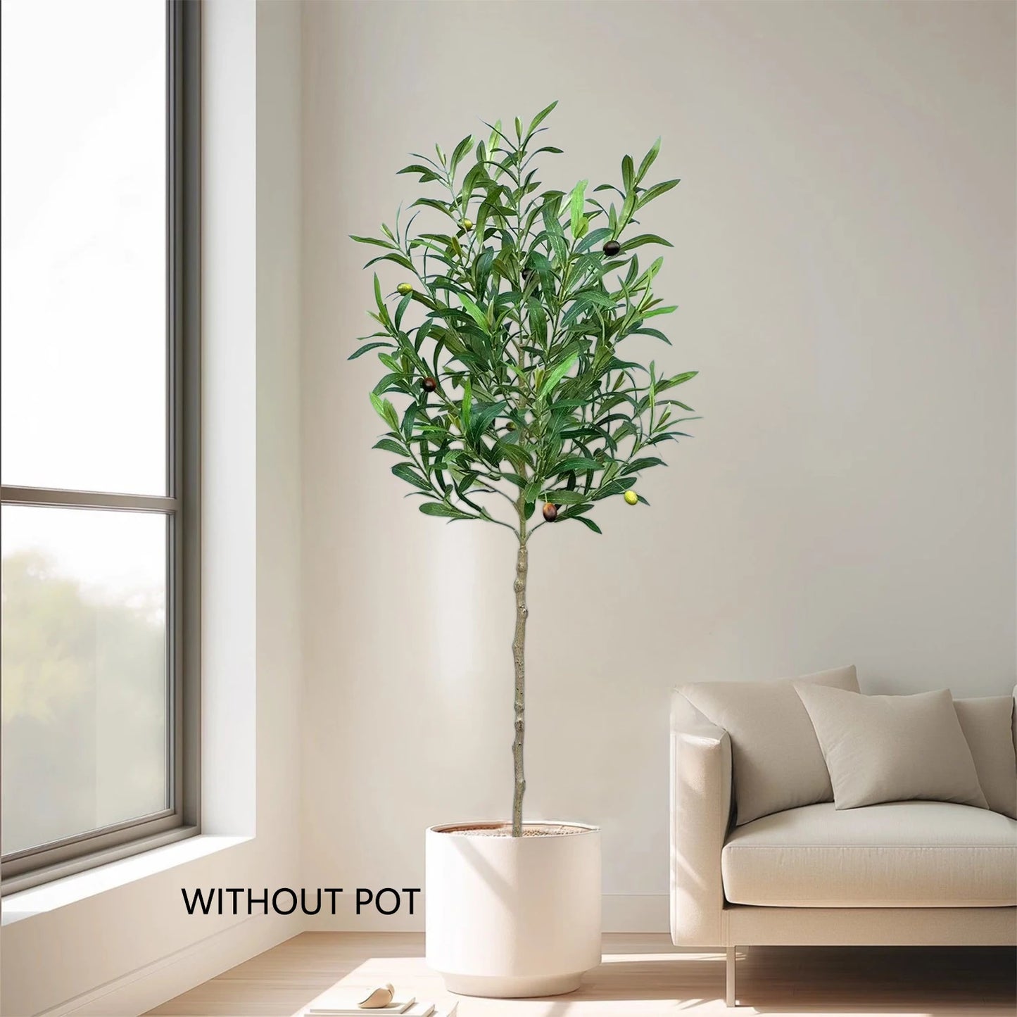 New 90-160CM Artificial Olive Plant tree Branch Fake plant Realistic touch indoor faux plant for New year Home Office Decoration