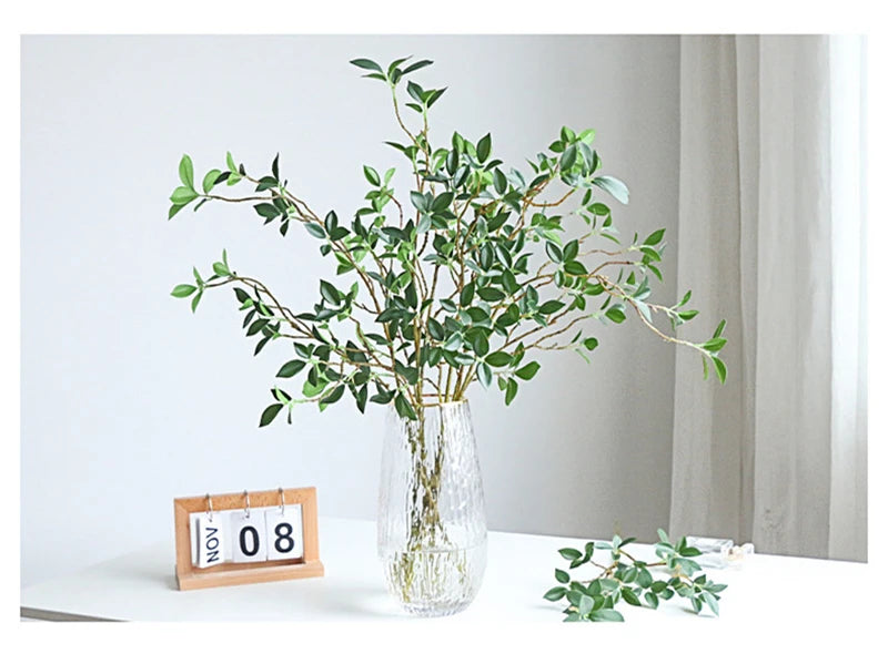 Artificial Tenuifolia Ficus Tree Branch Fake Leaves Flower Home Decor Long Branch Home Wedding Decoration Plantas Artificiales