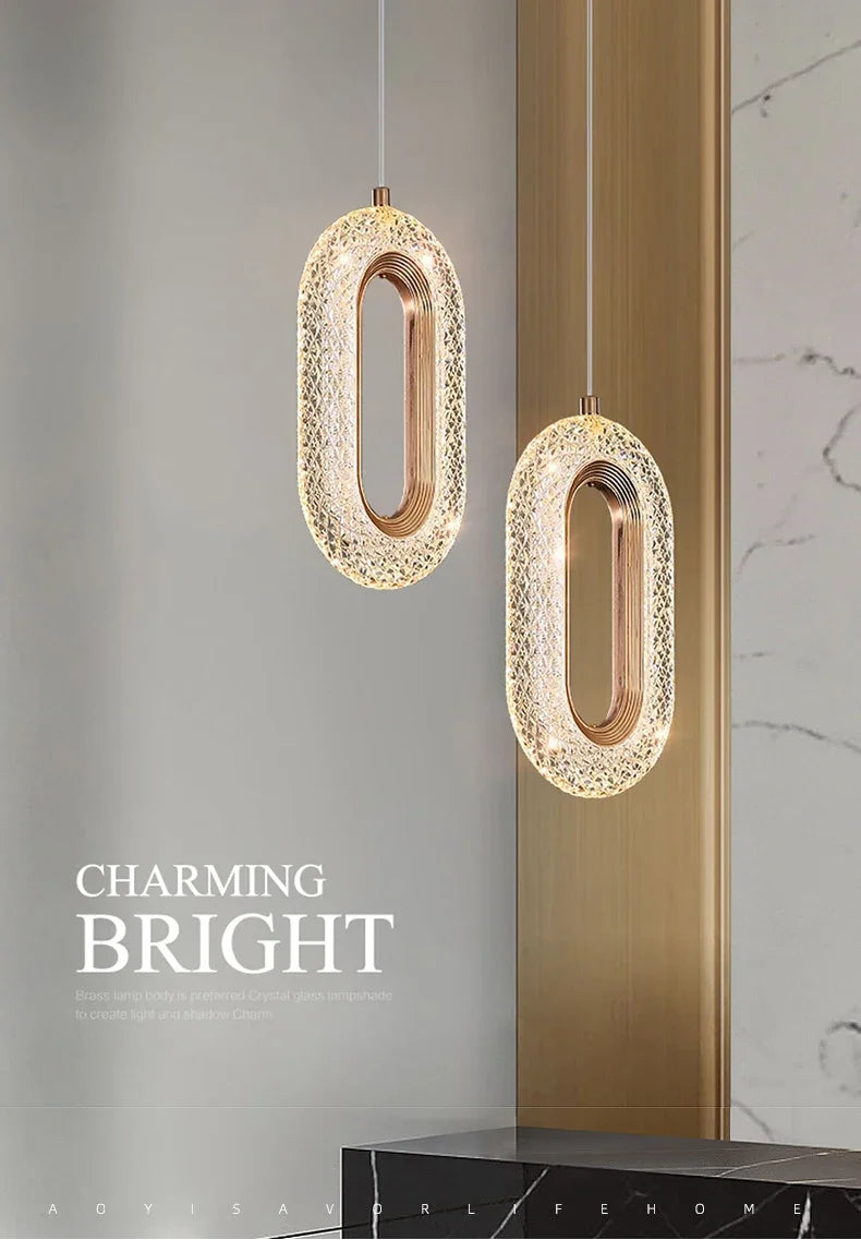 Nordic Luxury Bedside Chandelier Long Line Living Room Background Wall Light Study Chandelier Bedroom Bedside Small Chandelier