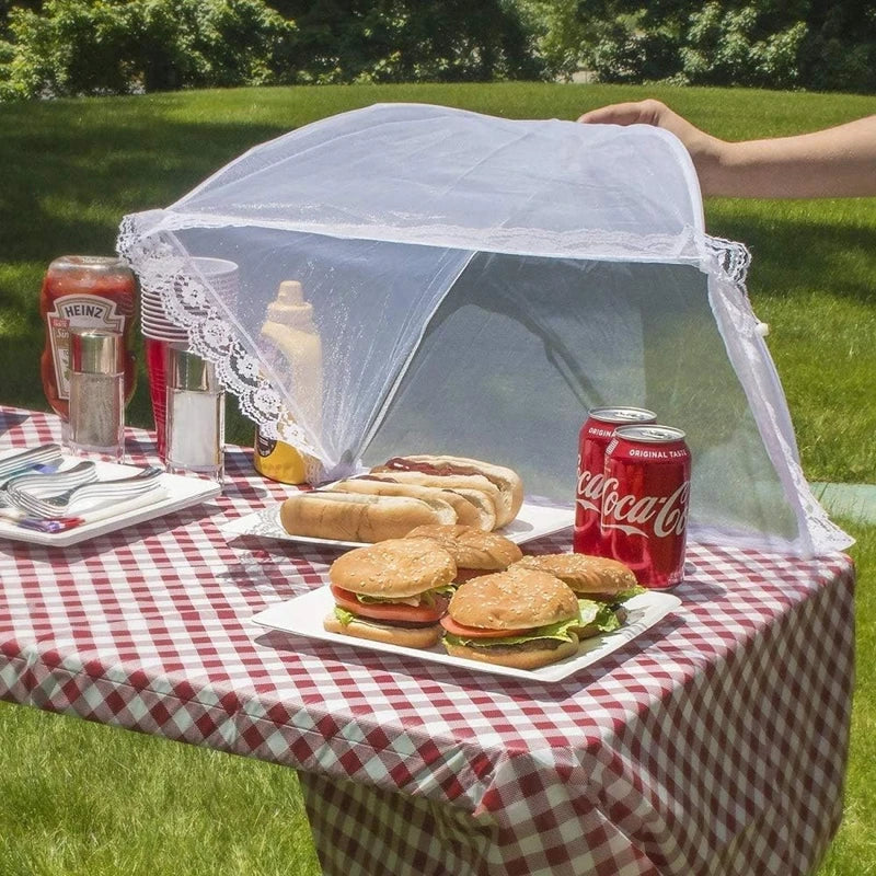 Newest Food Covers Mesh Foldable Kitchen Anti Fly Mosquito Tent Dome Net Umbrella Picnic Protect Dish Cover Kitchen Accessories