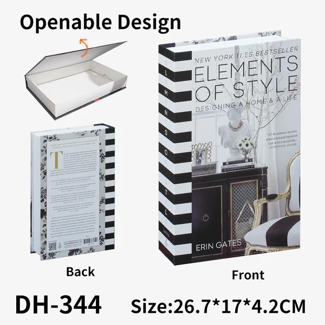 Decoration Home Fake Books Home Decor Coffee Table Fashion Book Model Hotel Room Luxury Fake Books Imitation Book Box Decoration