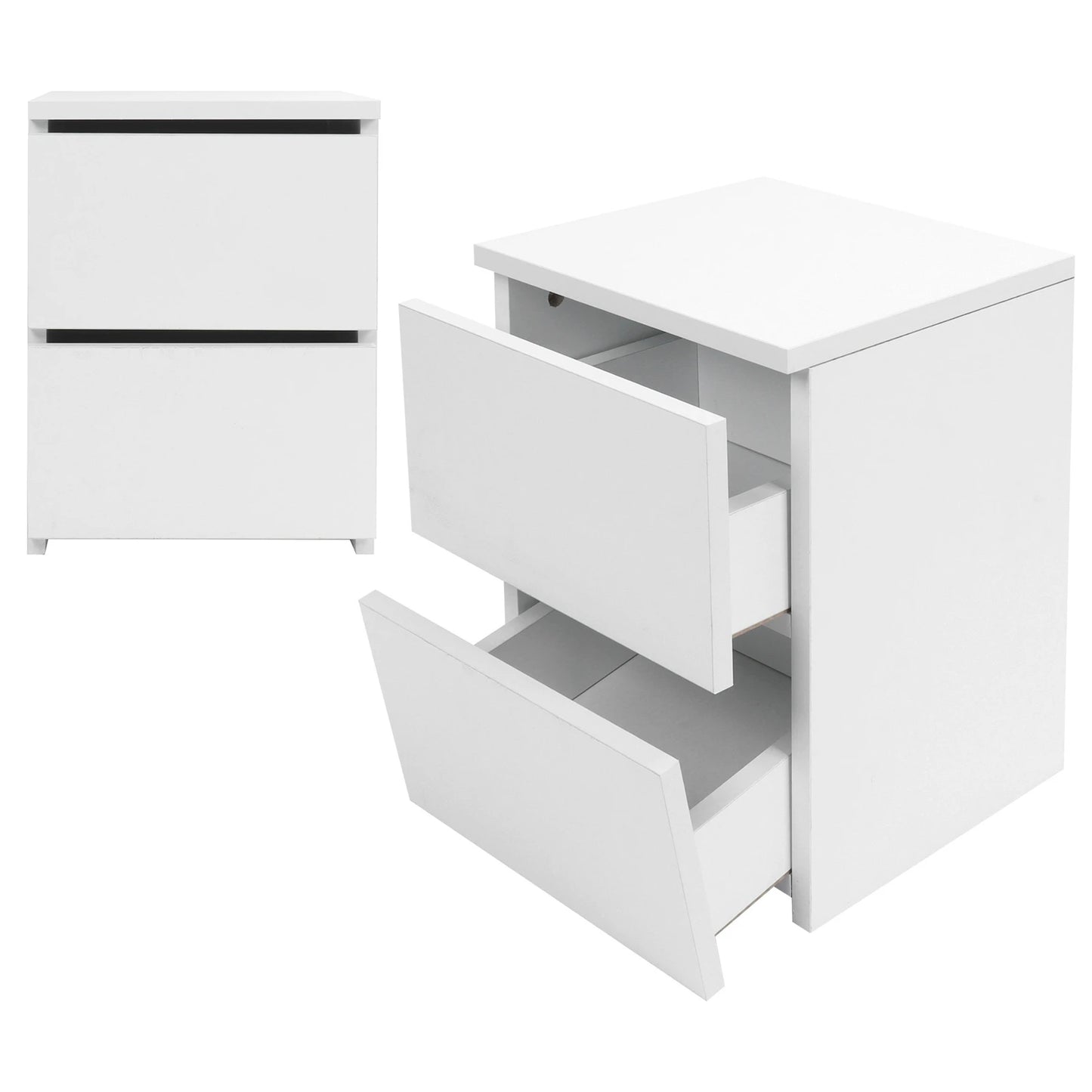 Bedside Table with 2 Drawers Modern Night Stand Table for Home Bedroom Living Room Side Table Nightstand Night Table Bedside