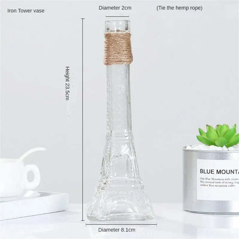 Glass Vase Thickened And Wear Resistant High Quality Thickened Glass Home Decoration Flower Ornaments Flanging Design Circular