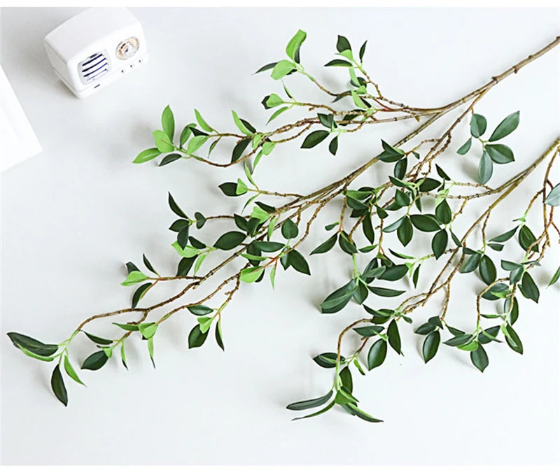 Artificial Tenuifolia Ficus Tree Branch Fake Leaves Flower Home Decor Long Branch Home Wedding Decoration Plantas Artificiales