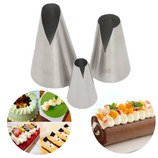 BCMJHWT 1/3pcs Icing Piping Nozzles For Cakes Decorating Tools Dumpling Pastry Cream Decoration Tips tort кондитерские товары