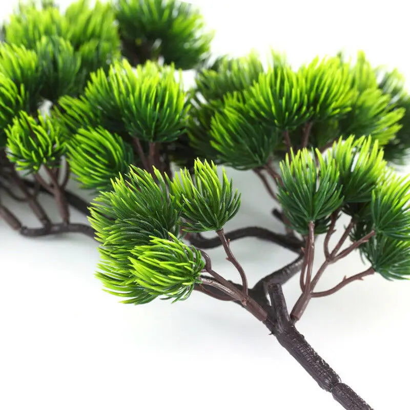 42cm Artificial Plant Pine Branch Green Leaves Fake Plants Home Pine Bonsai Accessories Wedding Flower Arrangement Decoration