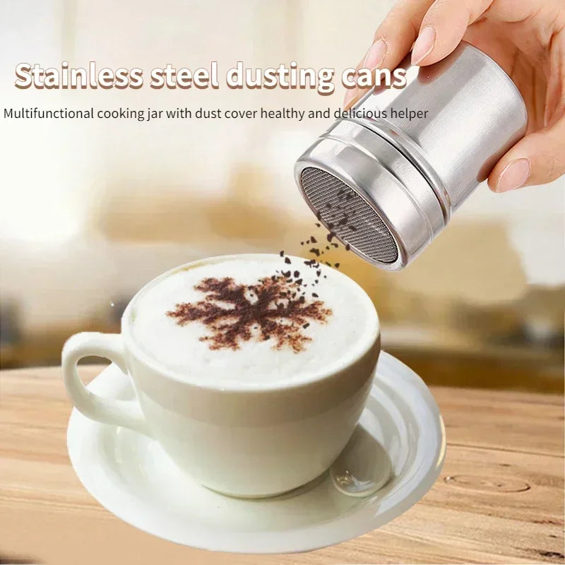 1pc Stainless Steel Chocolate Shaker Cocoa Flour Coffee Sifter Sugar powder spreading Kitchen baking accessories cake decoration