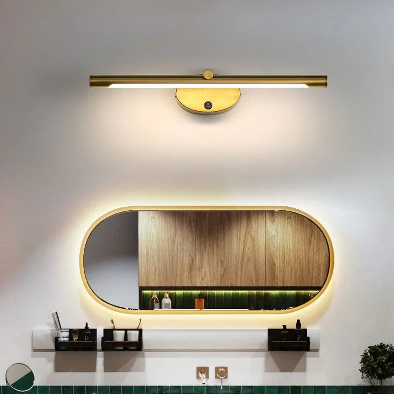 Modern LED Bathroom Wall Lamp Bathroom Hardware Wall Sconce With Touch Switch For Bedroom LED Bathroom Bath Mirror Line Lamp