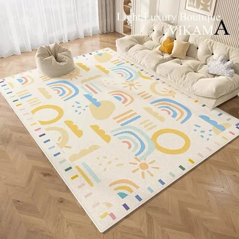 Cartoon Dopamine Carpet Living Room Sofa Coffee Table Mat Children's Play Mat Girls Decorated with Tatami Floor Mats Decorate