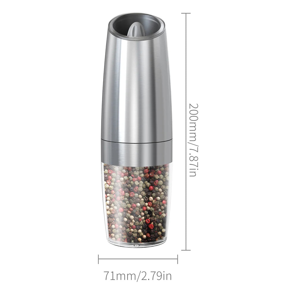 Electric Automatic Salt and Pepper Grinder Set with Led Light Grinder Set Spice Mill Adjustable Spices Grinder Kitchen Tools