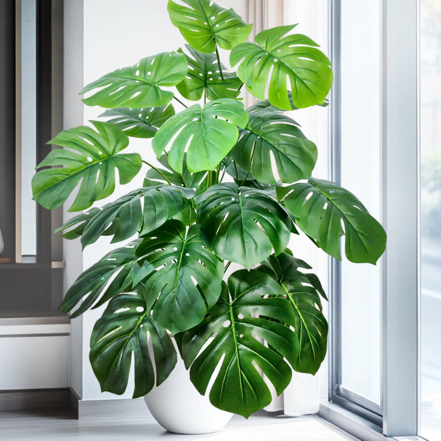 59-103cm/40.5in Artificial Monstera plastic fake plant pot ornamental festival suitable for home office decoration