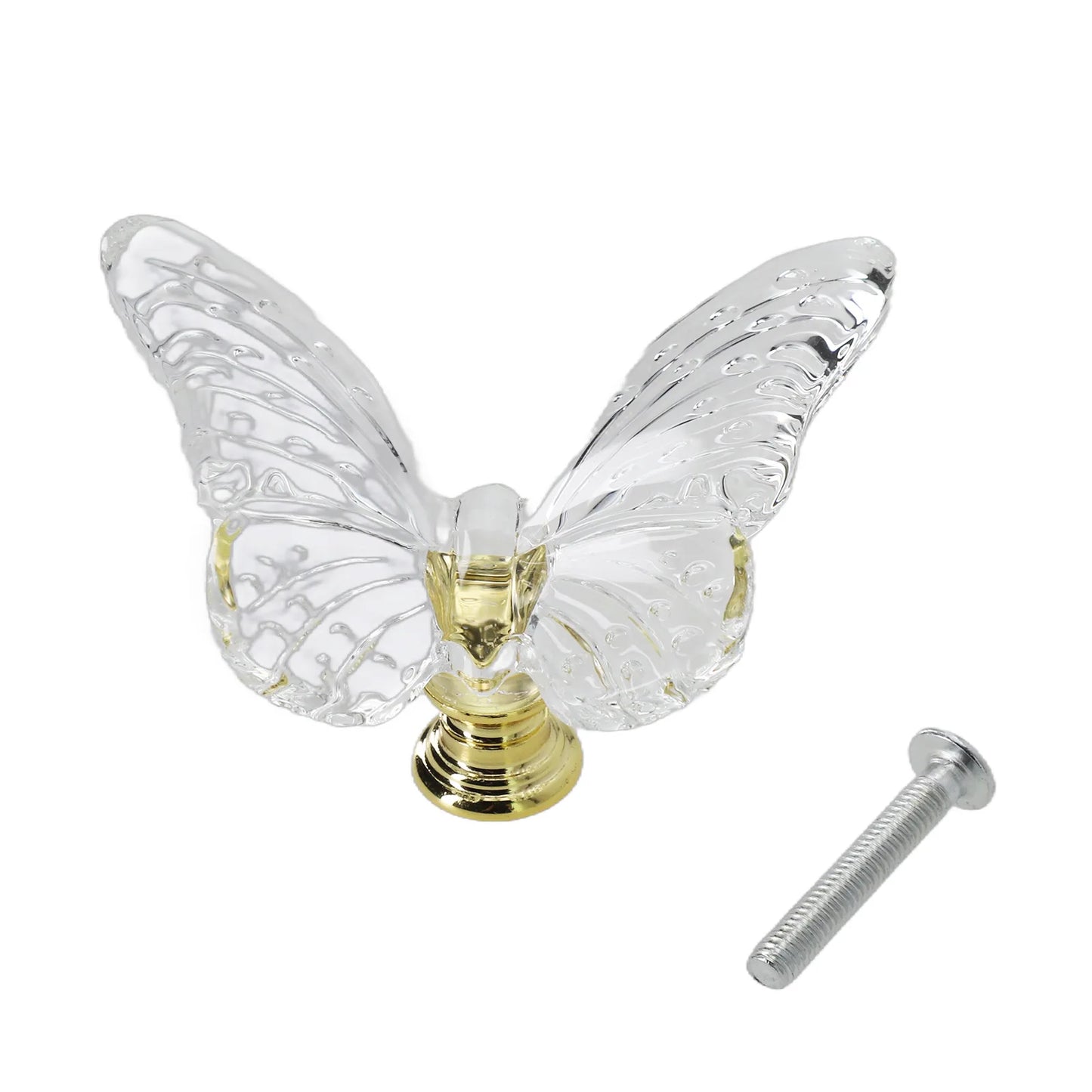 1pcs Butterfly Dresser Pulls Clear Drawer Knobs Cabinet Knobs Bathroom Door Knobs Cabinet Handle Knobs For Dresser Accessories
