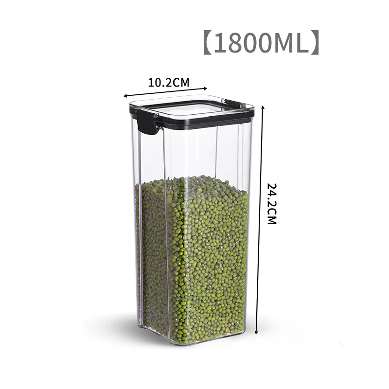Food Storage Containers Kitchen Storage Tissue Preservation Transparent Containers Multigrain With LIDS Household Airtight Cans