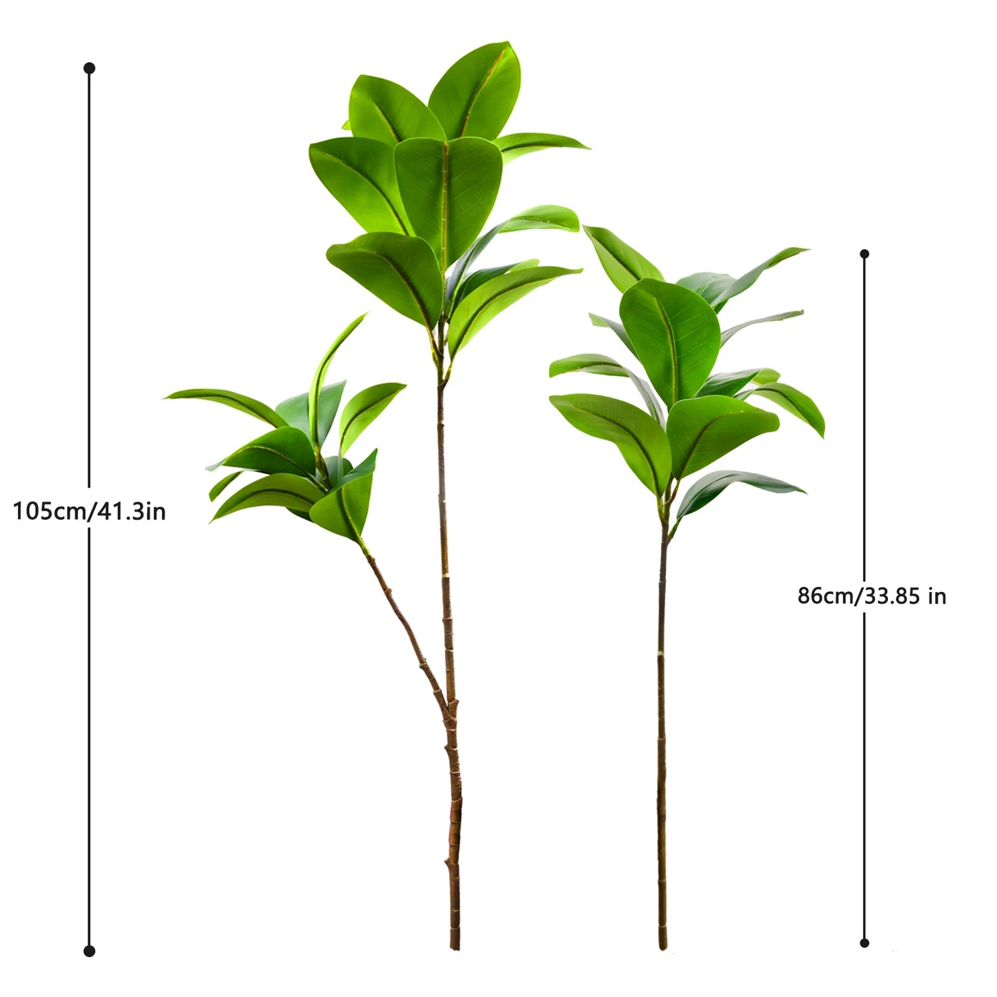 76-135cm  Artificial Plants Fake Bamboo Tree Branch Plastic Nandina Leaves Tall Green Landscape For Home Garden Decor