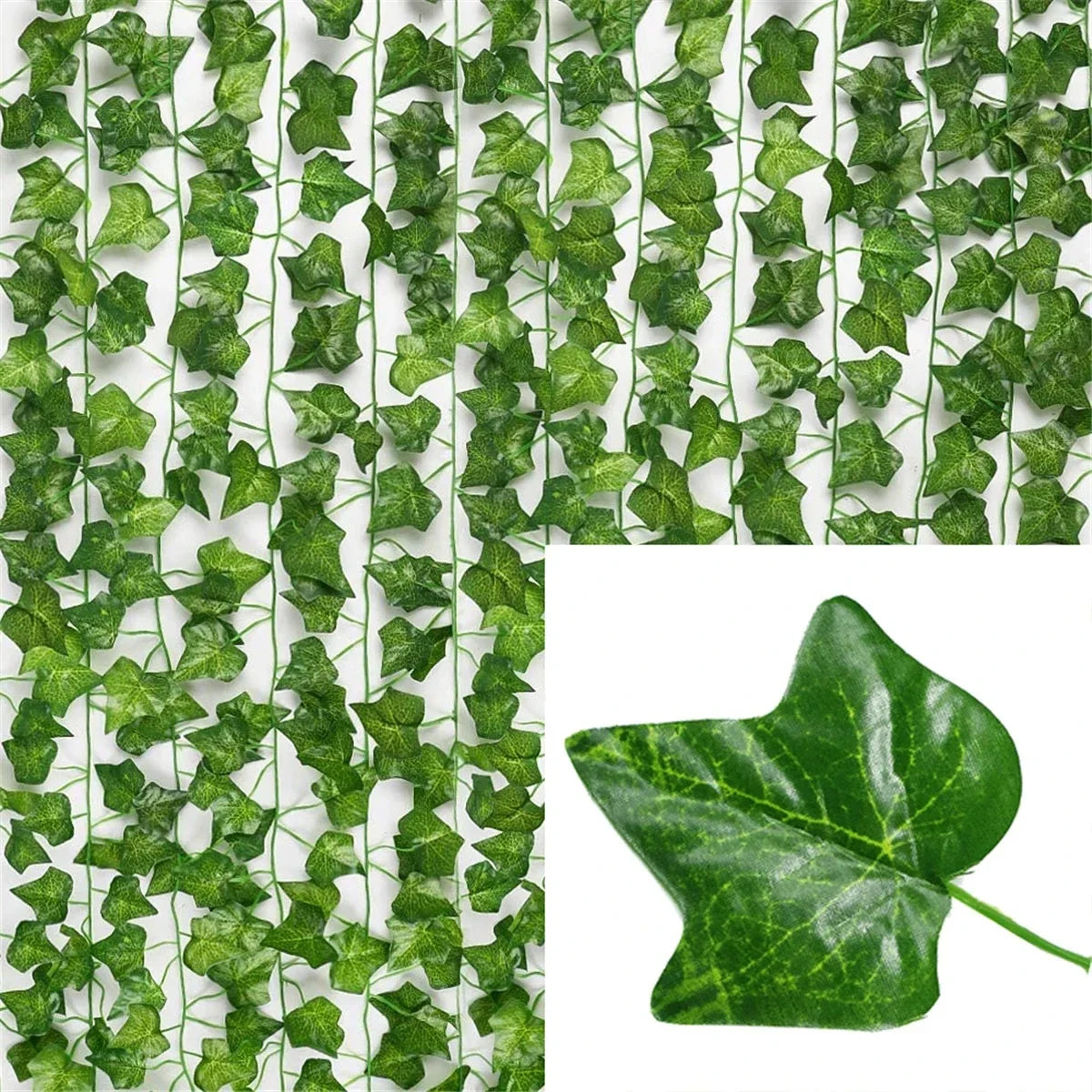 24M Artificial Plants False Leaves Home Decor Fake Foliage Vine Home Garden Decoration Wedding Party Wall Hanging Decorations