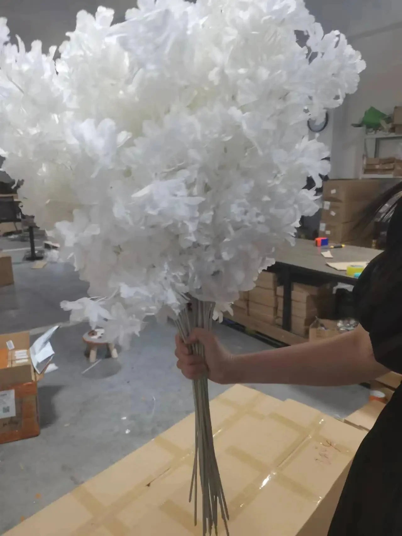 10pcs white branch snow Gypsophila Artificial plants cherry blossom wedding arch decoration artificial flower