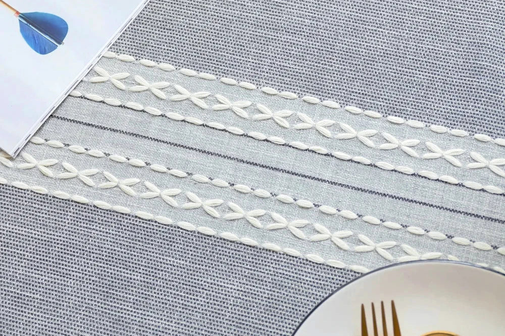 Battilo Linen Cotton Tablecloth Round Rectangular Table Cloth Waterproof Table Cover for Dining Coffee Table Kitchen Room Decor