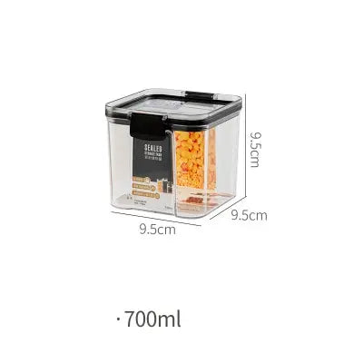 Transparent Food Storage Containers Kitchen Storage Airtight Cans Plastic Storage Boxes Stackable Food Storage Boxes