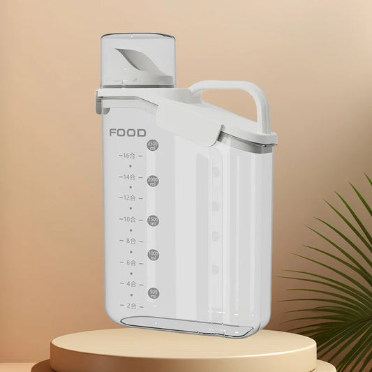 Cereal Containers Storage Compact  Clear Dry Food Storage Containers with Pouring Spout Measuring Cup