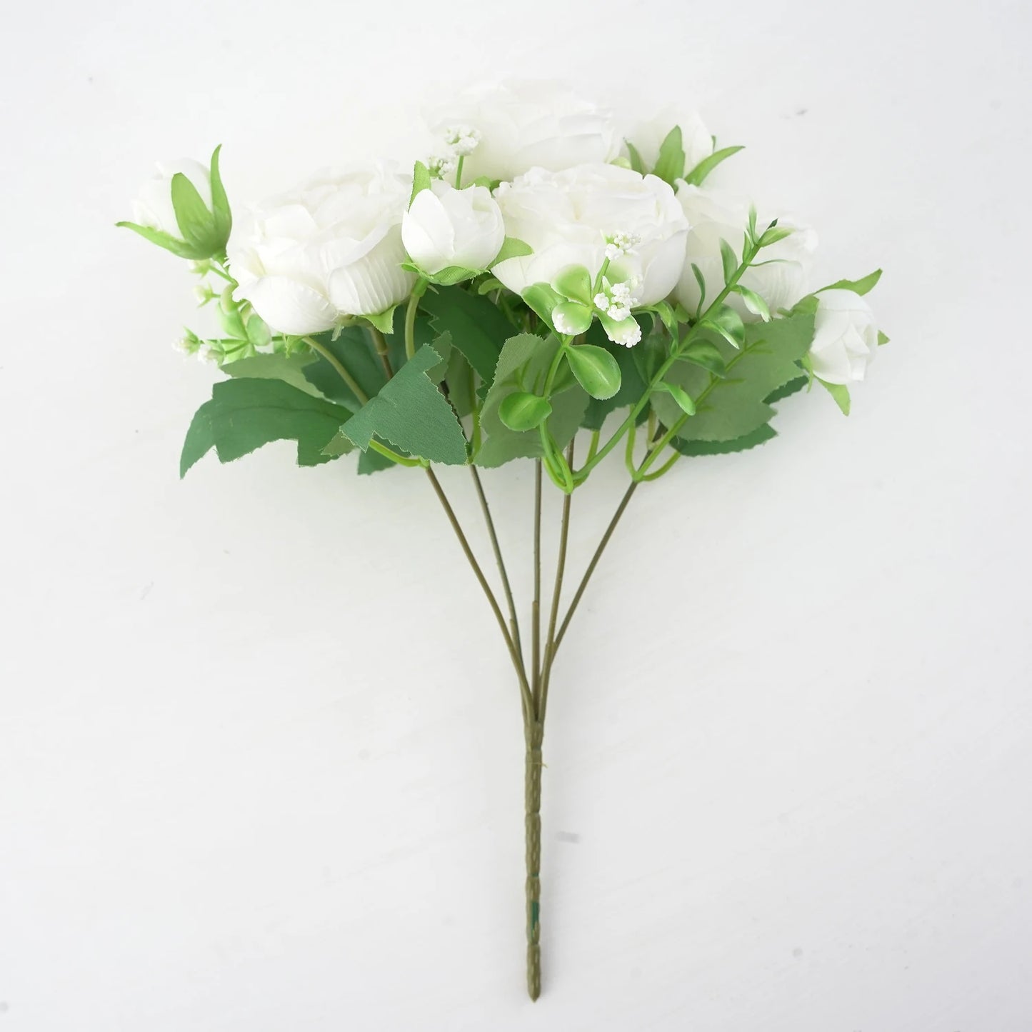 1pc Artificial Flower for Decoration Fake Flowers Silk Peony Faux Bouquet Plastic Arrangements for Home Bridal Wedding Party