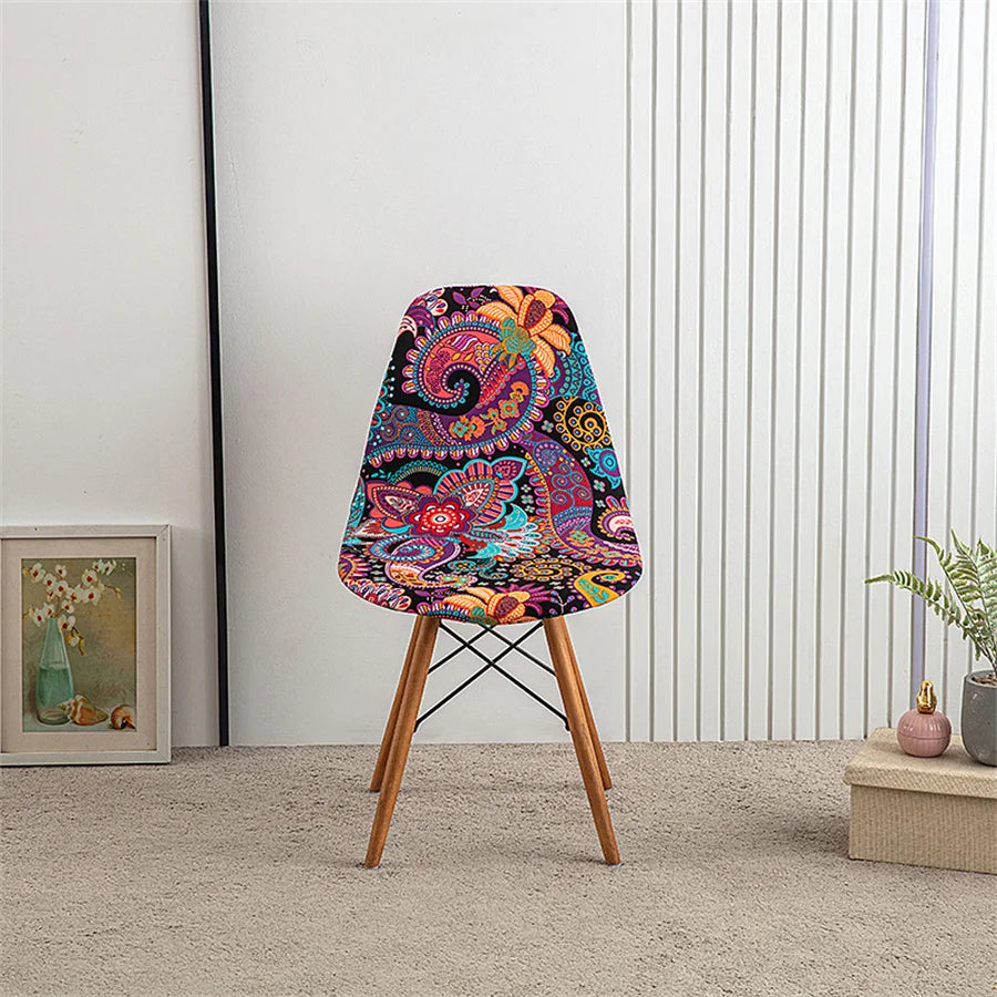 1Pc Printed Dining Table and Chair Cover Household Elastic Chair Cover Eames Chair Cover Special-Shaped Chair Cover