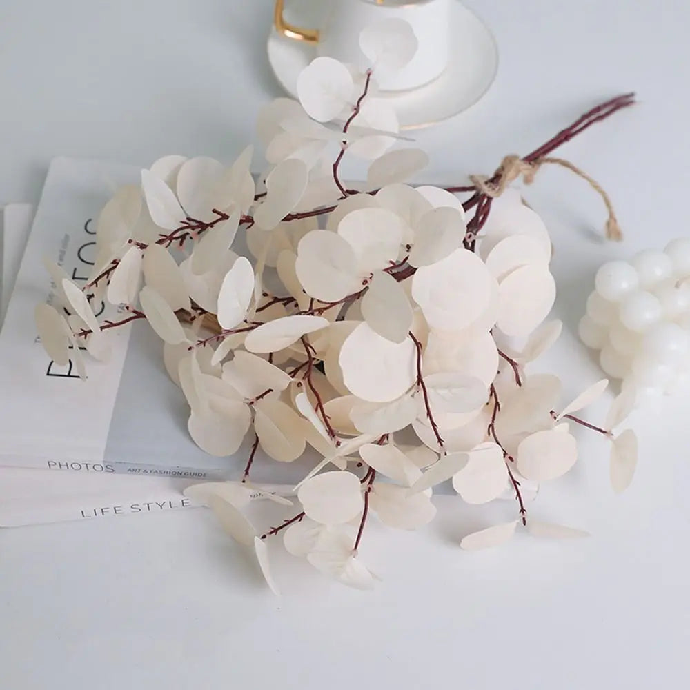 41cm Artificial Eucalyptus Branches Non-Fading Handmade Fake Eucalyptus Leaf Realistic Simulation Plants Outdoor Indoor Decor