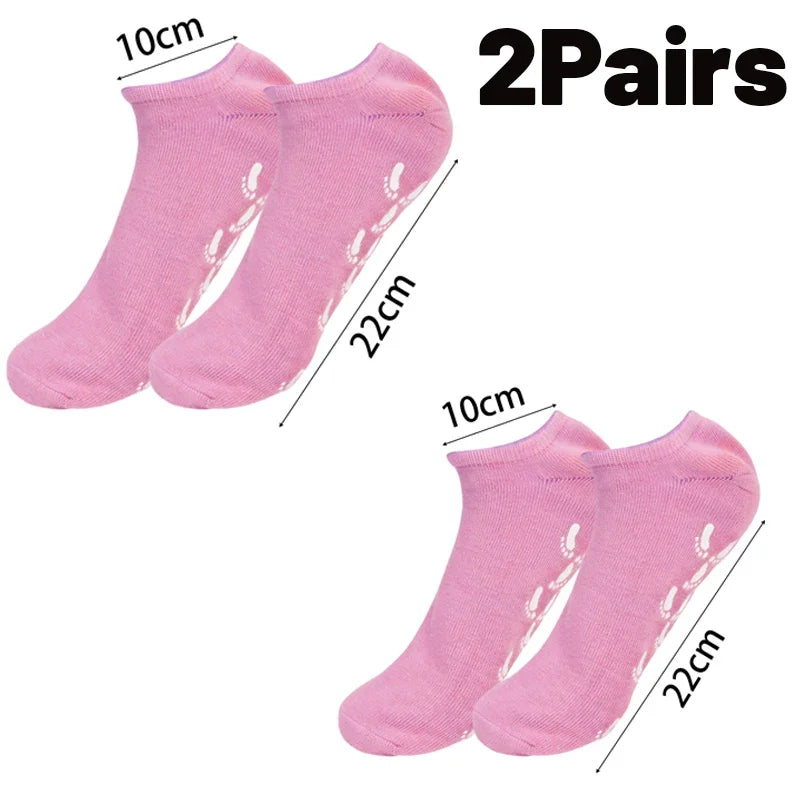 Reusable Moisturizing Mask Socks Exfoliating Anti Crack Silicone Protective Gloves Dry Dead Skin Remover Hand Foot Care Tools