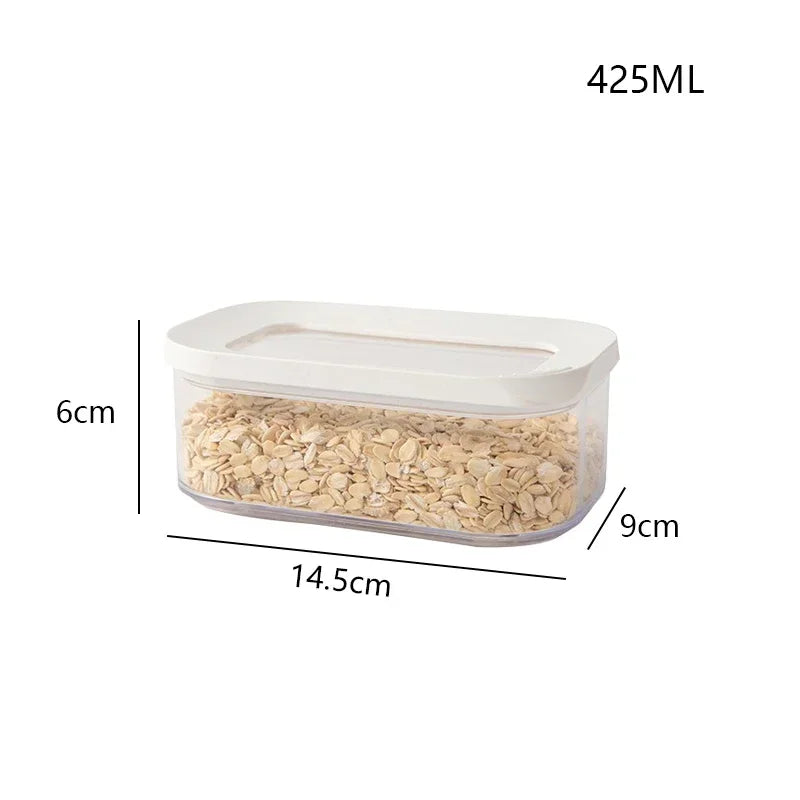 Plastic Sealed Storage Box Transparent Food Container Coffee Bean Organizer Food Storage Cereal Dispenser Kitchen  Kitchen Items