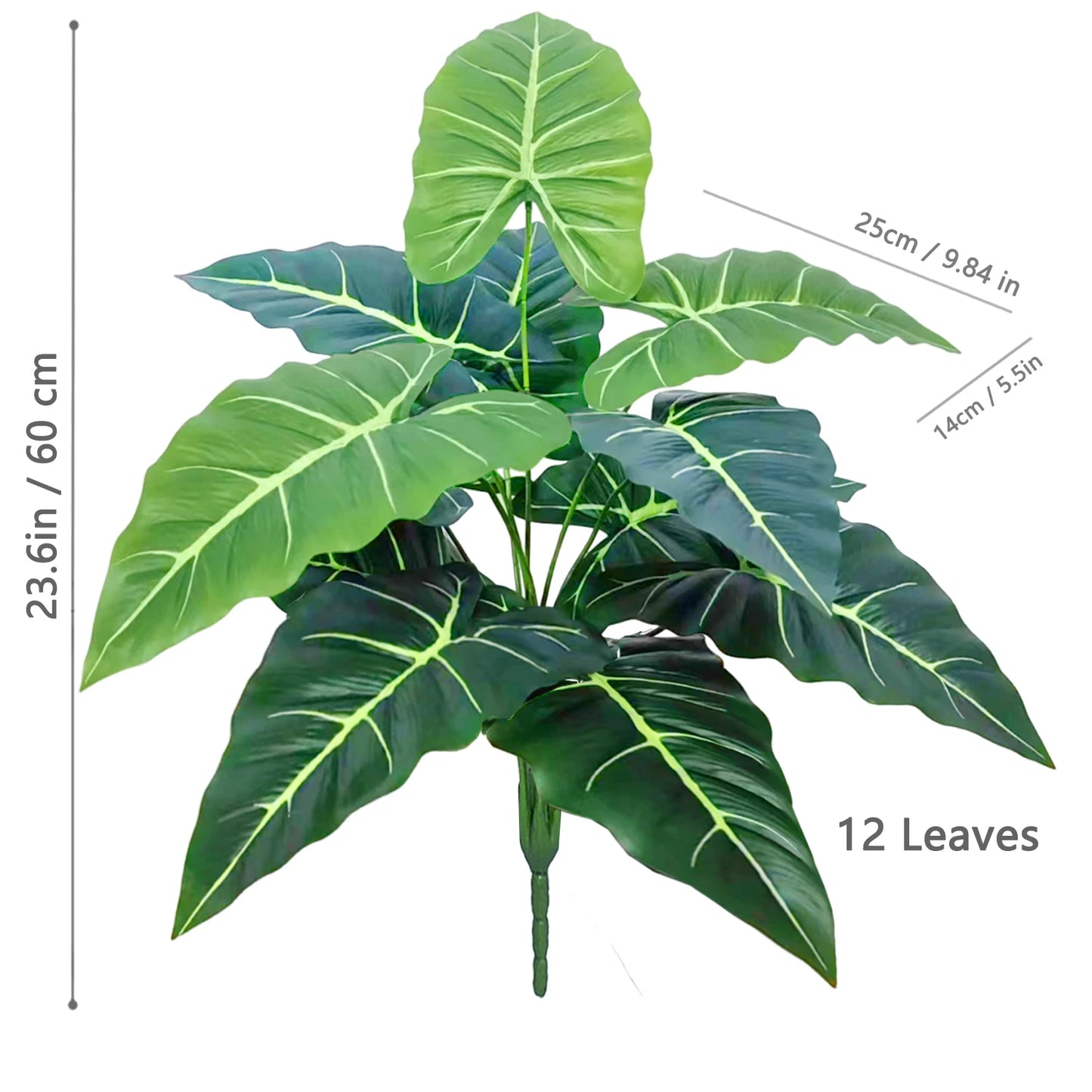 58-108cm Artificial Flowers Calla Lily Horseshoe Leaf Turtle Leaf Bobcat Leaf Fake Plant Ornamental Holiday Home Decoration