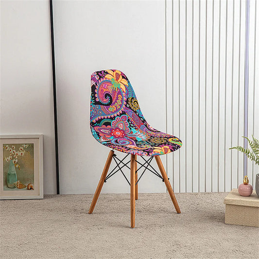 1Pc Printed Dining Table and Chair Cover Household Elastic Chair Cover Eames Chair Cover Special-Shaped Chair Cover