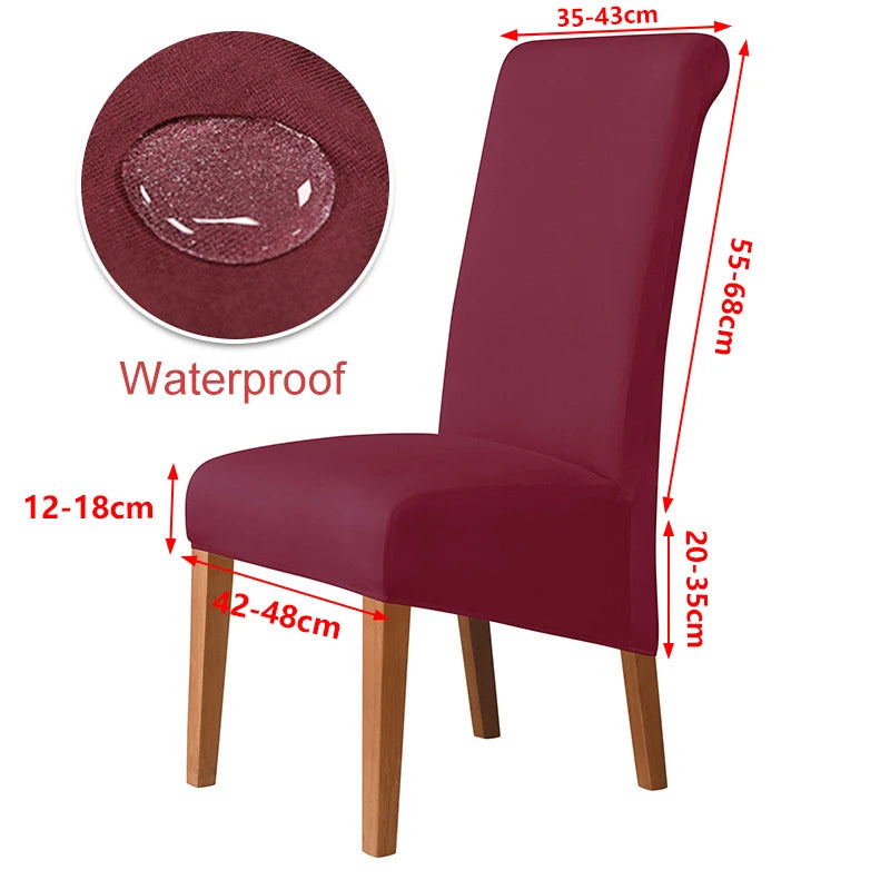 Real Waterproof Fabric Chair Cover Stretch Seat Chair Covers Ventilate Bar Chair Slipcover Universal Size Chair Cover For Room