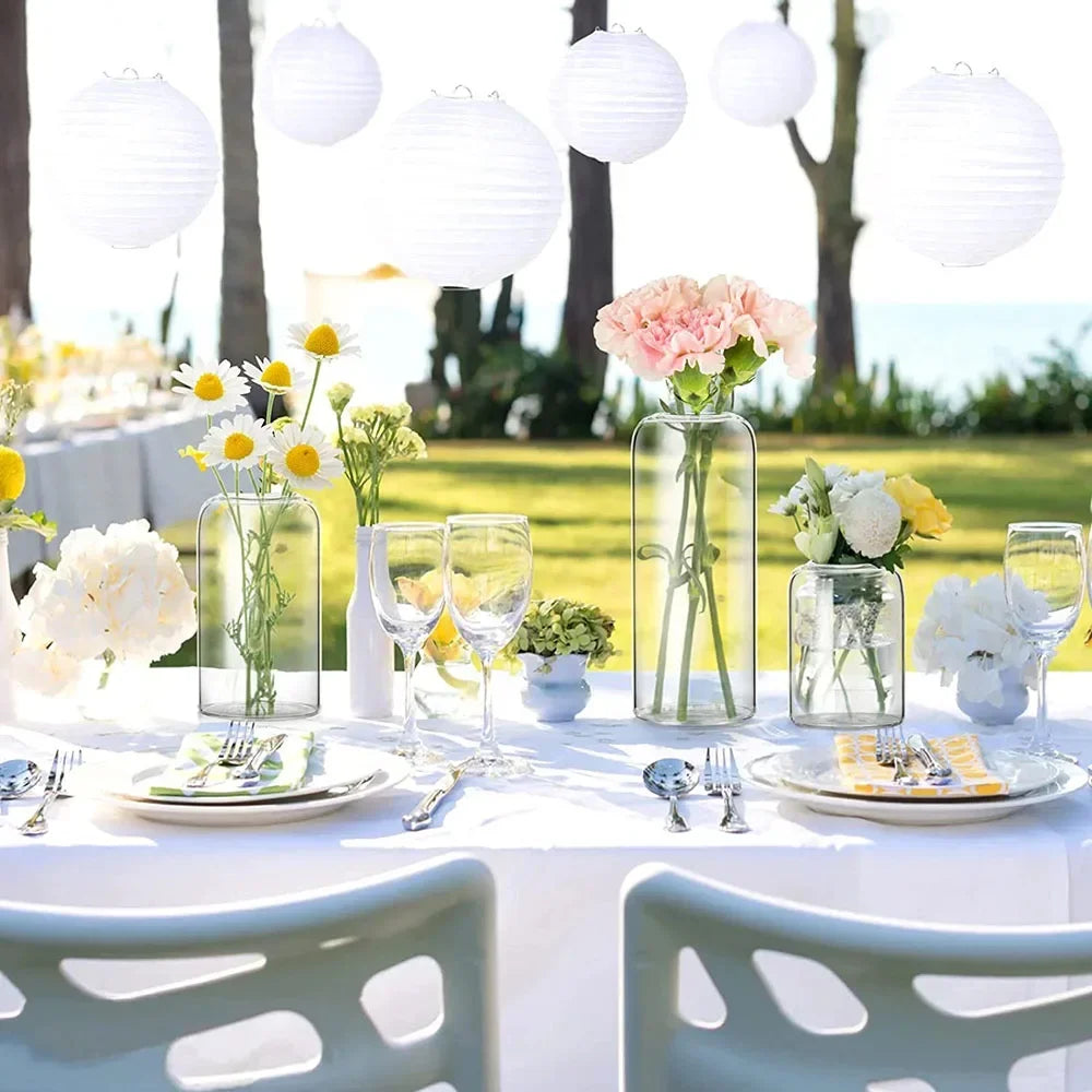 3Pcs/set Glass Bud Vases Clear Flower Vase for Centerpieces, Small Flowers Vases, Bathroom Decor for Home Wedding