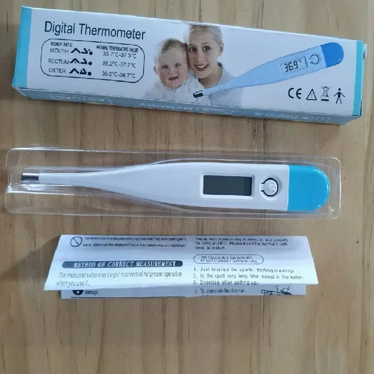 Digital water thermometer Accurate oral and armpit temperature readings Fever alarm thermometer