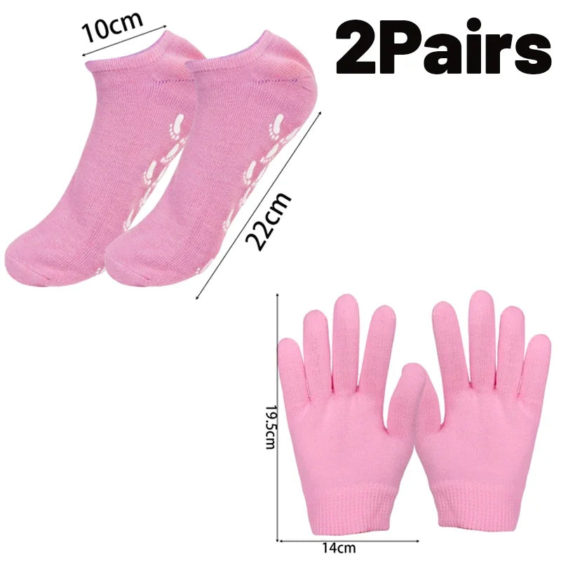 Reusable Moisturizing Mask Socks Exfoliating Anti Crack Silicone Protective Gloves Dry Dead Skin Remover Hand Foot Care Tools