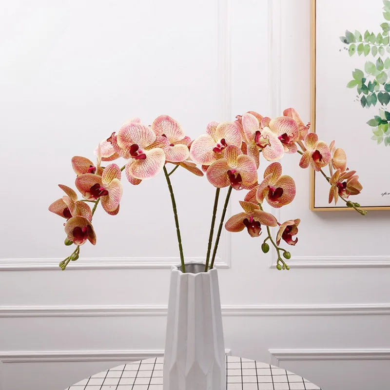 Artificial Butterfly Orchid Fake Phalaenopsis Flowers Artificial Orchid Stem Plants for Wedding Home Decoration