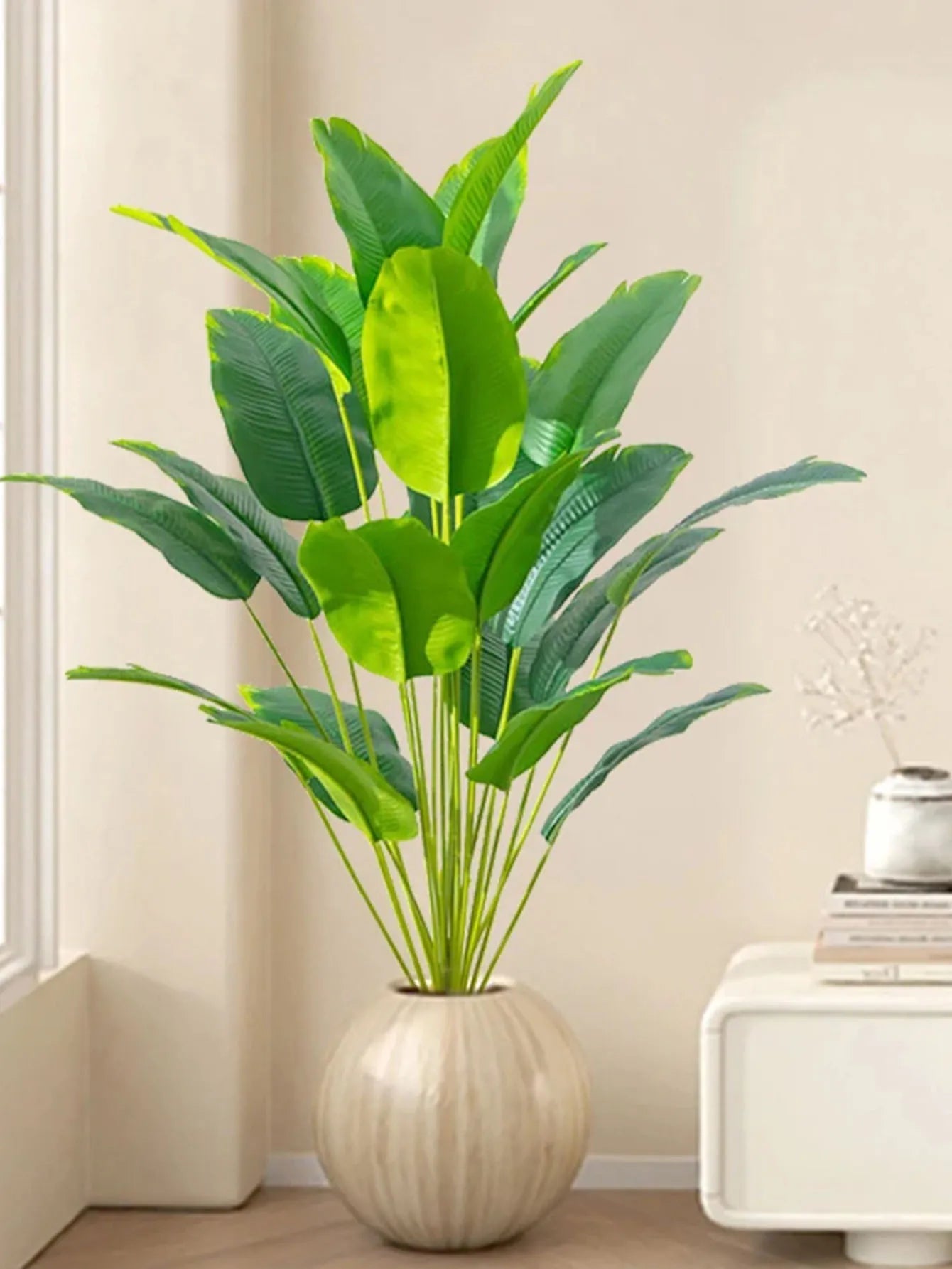 1pc 12/18/24 Leaves Artificial Plant Tropical Hibiscus Tree Indoor Decorative Green Plant Branch Bouquet Foliage Home Decoration