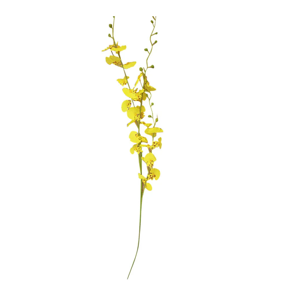 Yellow Simulation Flower Dancing Orchid Decoration Fake Flower Soft Decoration Simulation Plant Home Wedding Artificial Flowers