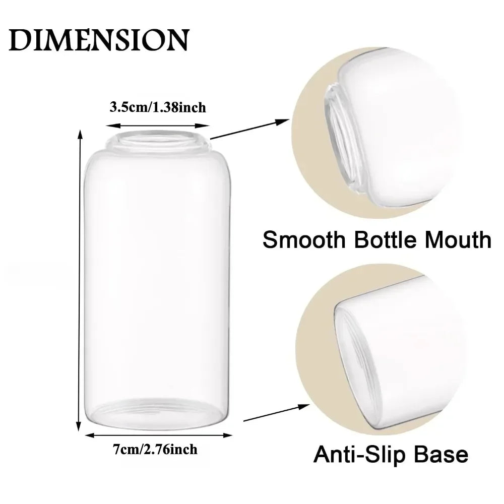 3Pcs/set Glass Bud Vases Clear Flower Vase for Centerpieces, Small Flowers Vases, Bathroom Decor for Home Wedding