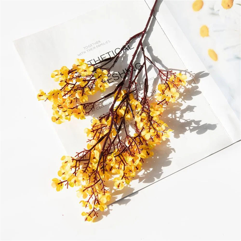 Artificial Plants Beautiful Blue BabysBreath Christmas Decor Fake Plastic Flowers for Home Wedding Bridal Festival Party Vase