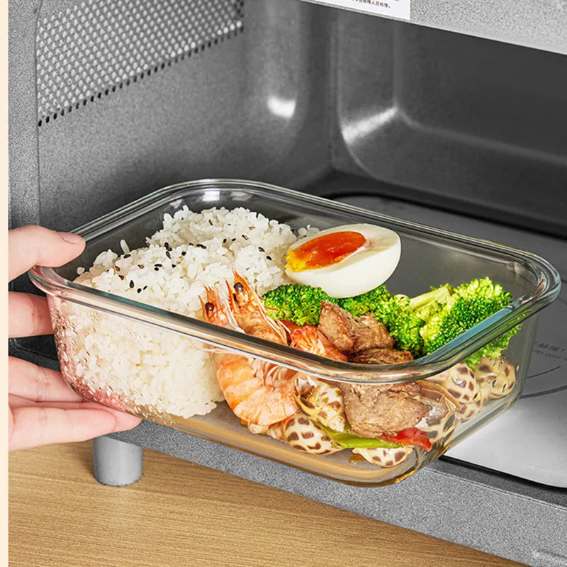 Vacuum Glass Sealed Canister Fresh-keeping Box Refrigerator Food Storage Containers Drainable Kitchen Organizers Fruit Tank