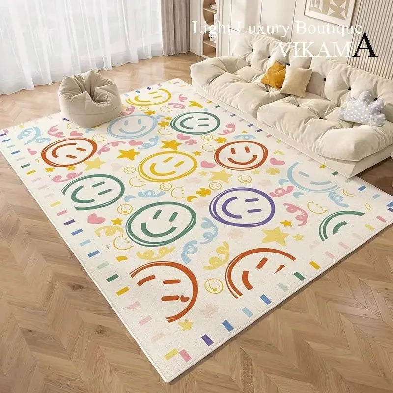 Cartoon Dopamine Carpet Living Room Sofa Coffee Table Mat Children's Play Mat Girls Decorated with Tatami Floor Mats Decorate